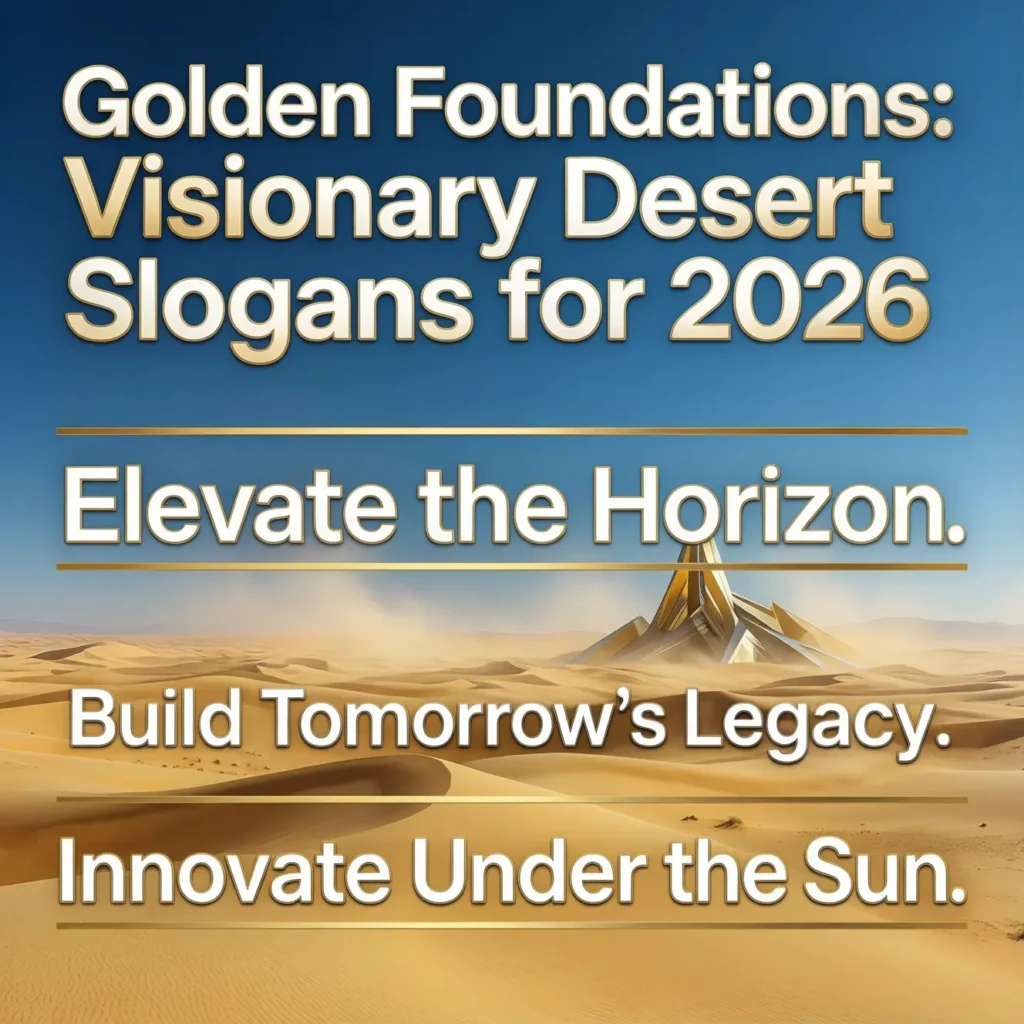 Golden Foundations: Visionary Desert Slogans for 2026