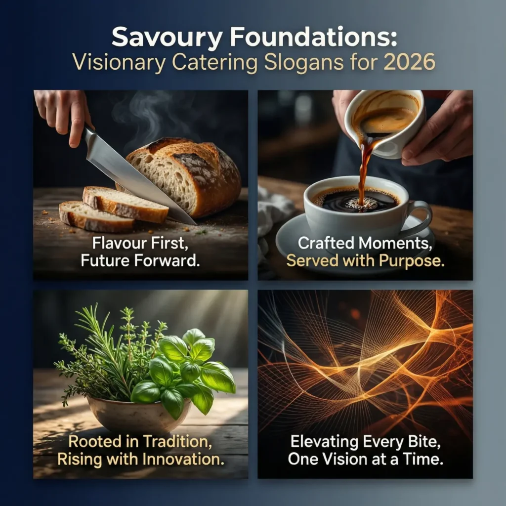 Savoury Foundations: Visionary Catering Slogans for 2026