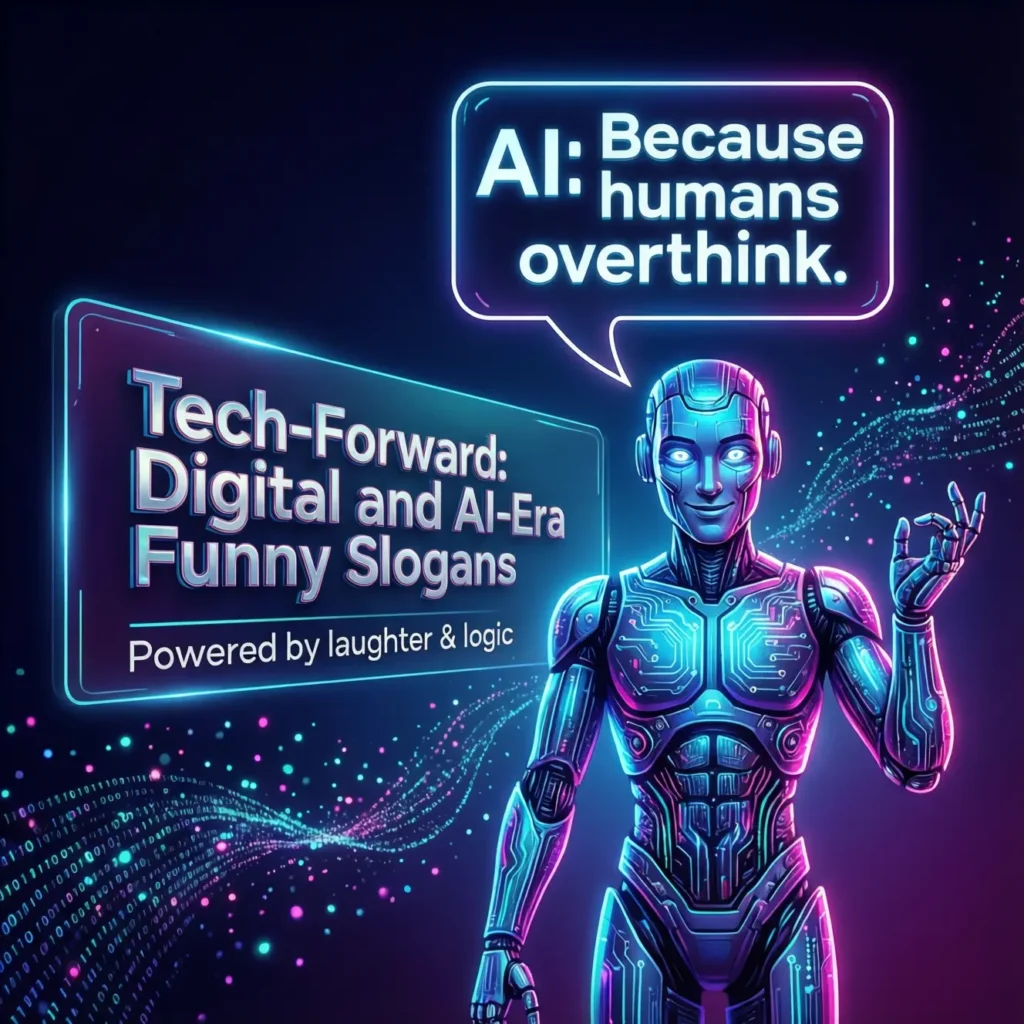 Tech-Forward: Digital and AI-Era Funny Slogans