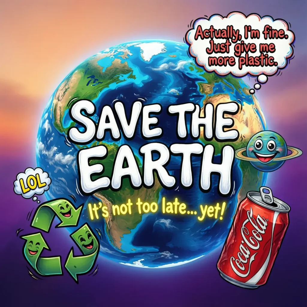Witty and Viral: Funny Save the Earth Slogans for Social Media