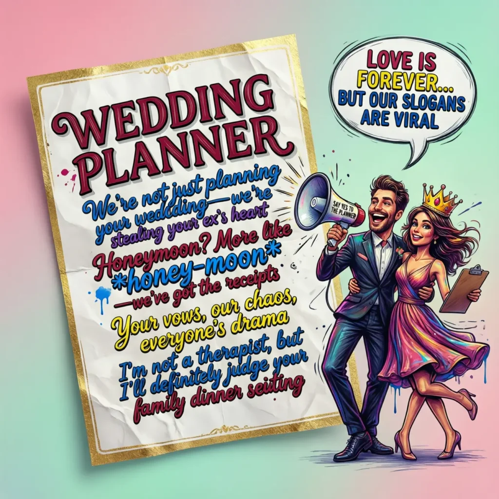 wedding planner slogans