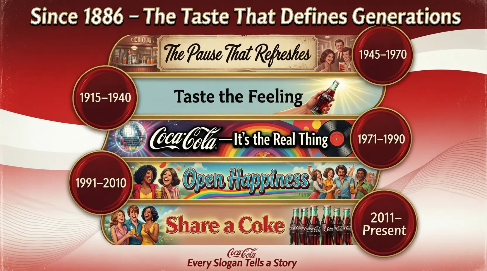 coca-cola slogans over the years