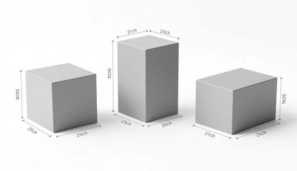 length width height